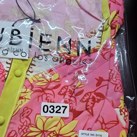 NWT Rubienn Boutique Vibrant Pink and Yellow Dress S/M/L - Picture 13 of 14